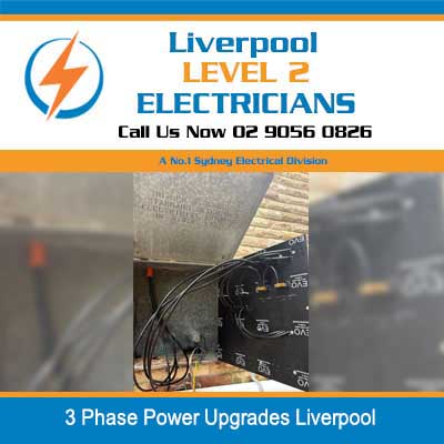 3 phase power upgrades with electrical meter box and wiring installation in Liverpool